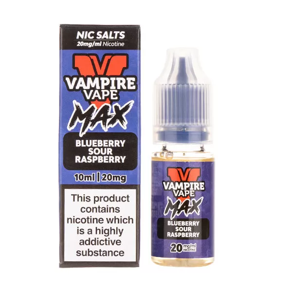Blueberry Sour Raspberry Nic Salt E-Liquid by Vampire Vape Max - 20mg - Image 2
