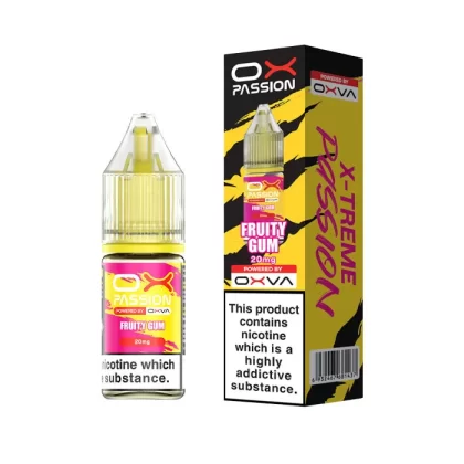 Fruity Gum 10ml Nic Salt E-Liquid by OXVA Ox Passion - 5mg - Low Strength