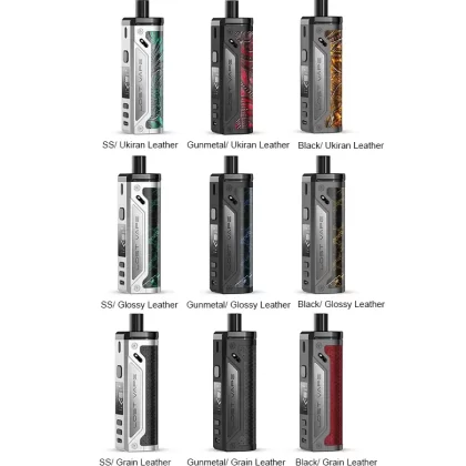 Lost Vape Thelema Pod Mod Kit 80W 3000mAh - Gunmetal/Ukiran Leather
