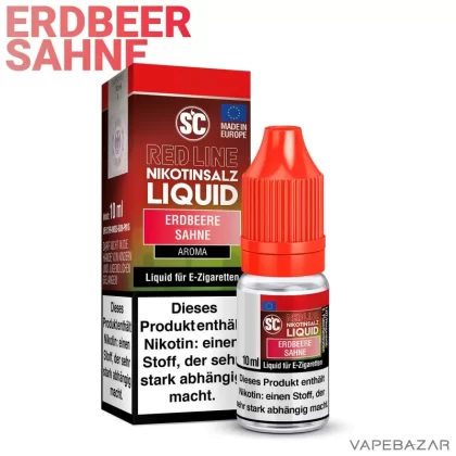SC Red Line Nikotinsalz Liquid – Erdbeere Sahne - Vapebazar