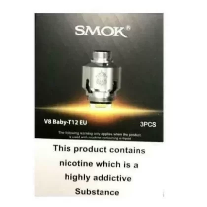 SMOK V8 Baby T12 EU Coils Replacement Coil 0.15 Ohm Cloud Beast – Pack of 3x
