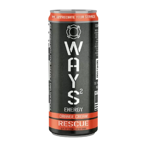 Orange Cream RESCUE WAYS Energy Drink 12oz