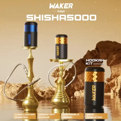 WAKER Shisha 5000 E-Hookah powered by YOOZ - 5000 Puffs - Blueberry Ice