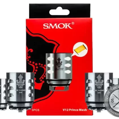 SMOK TFV12 Prince Replacement Coils (Pack of 3) - Dual Mesh 0.2ohm, M4 0.17ohm Quadruple