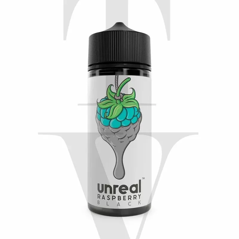UNREAL RASPBERRY BLACK 100ML SHORTFILL E-LIQUID - Free Nic Shot#2 x 18mg VG Nic Shot to make 3mg>2 x 9mg VG Nic Shot to make 1.5mg>No Nic Shot