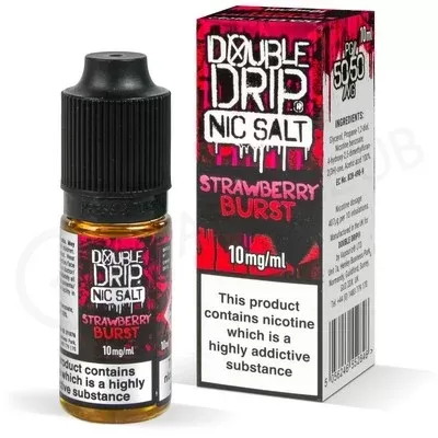 Strawberry Burst Nic Salt E-Liquid by Double Drip - Ecigpremium