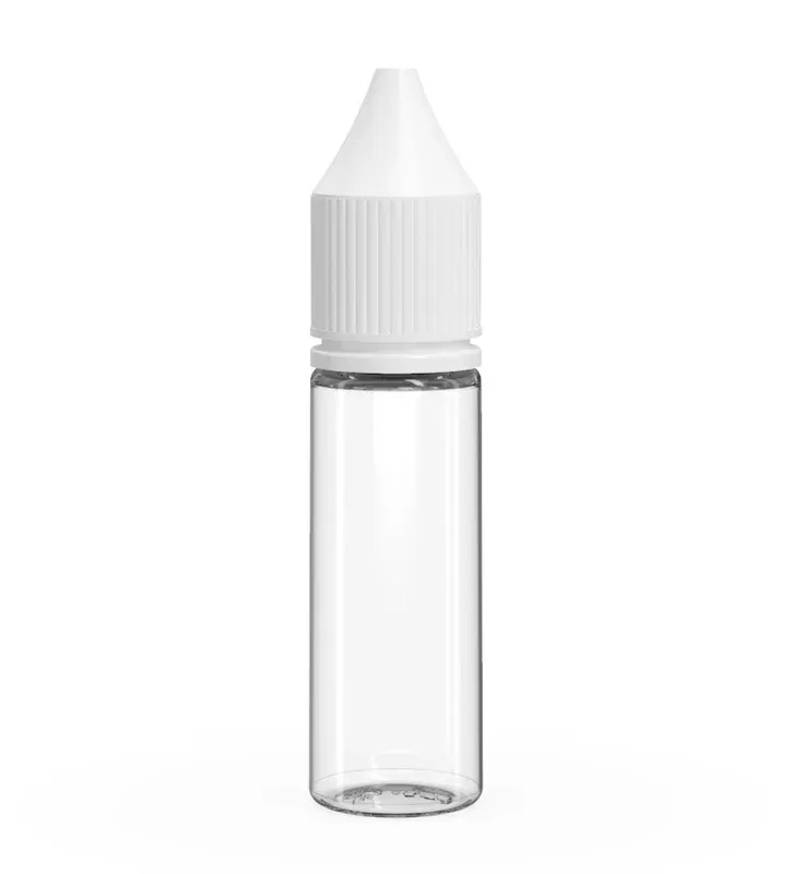 CHUBBY GORILLA | Child Resistant Unicorn V3 PET Dropper Bottles Clear | 16.5mL – w/ White Lid – 1000 Count