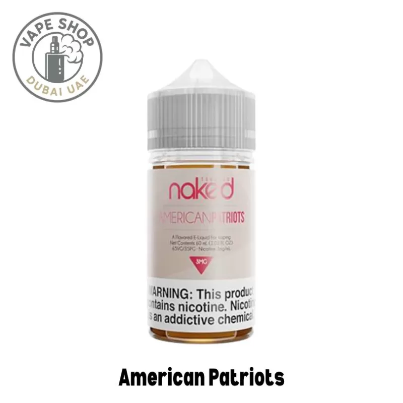 NAKED 3MG 60ML E-LIQUID - American Patriots, Berry; Vape Product - Image 2