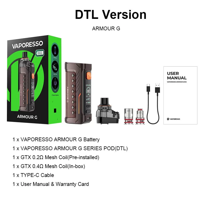 Vaporesso Armour G 80W Pod Mod Kit - Red - Image 3