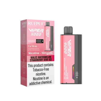 Rufpuf Viper Disposable – Wales Watermelon Strawberry Kiwi Ice 50mg (9000Puffs) - Vapebazaar Pk