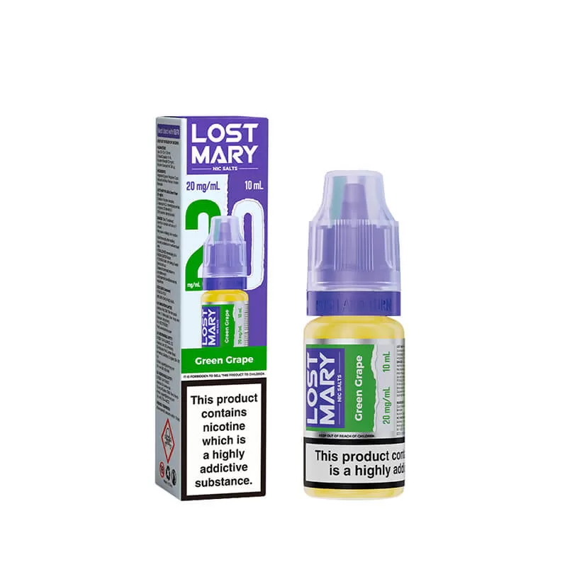 Lost Mary Green Grape 10ml Nic Salts E-Liquid - 5mg