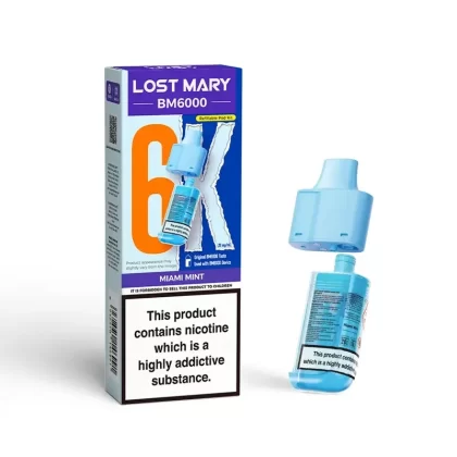 Lost Mary BM6000 Prefilled Pod Miami Mint - Ecigpremium