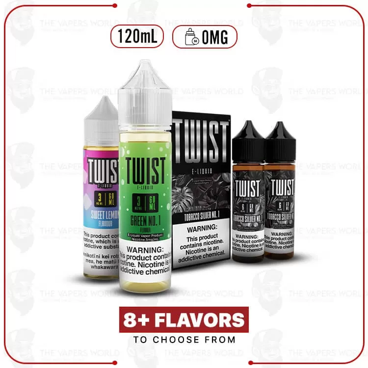 Twist E-Liquids 0MG 120ml E-Juice - Thevapersworld