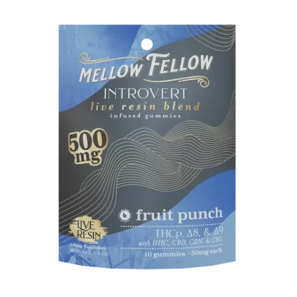Mellow Fellow Introvert Blend Live Resin M-Fusions Edibles Fruit Punch 500mg