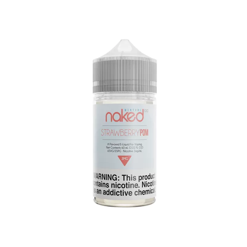 Naked Menthol Strawberry Pom 60ml - Vape Product, Vape Product