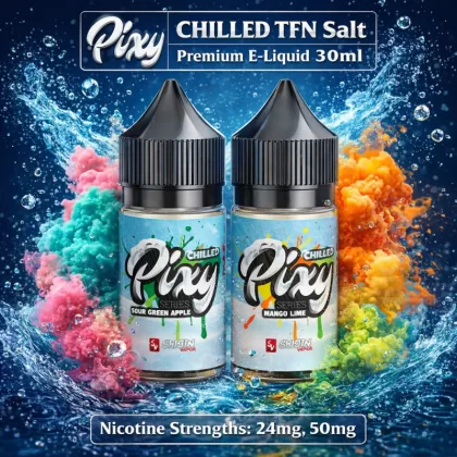 Pixy CHILLED TFN Salt Premium E-Liquid 30ml - Sour Green Apple CHILLED / 50mg - Vapeciga