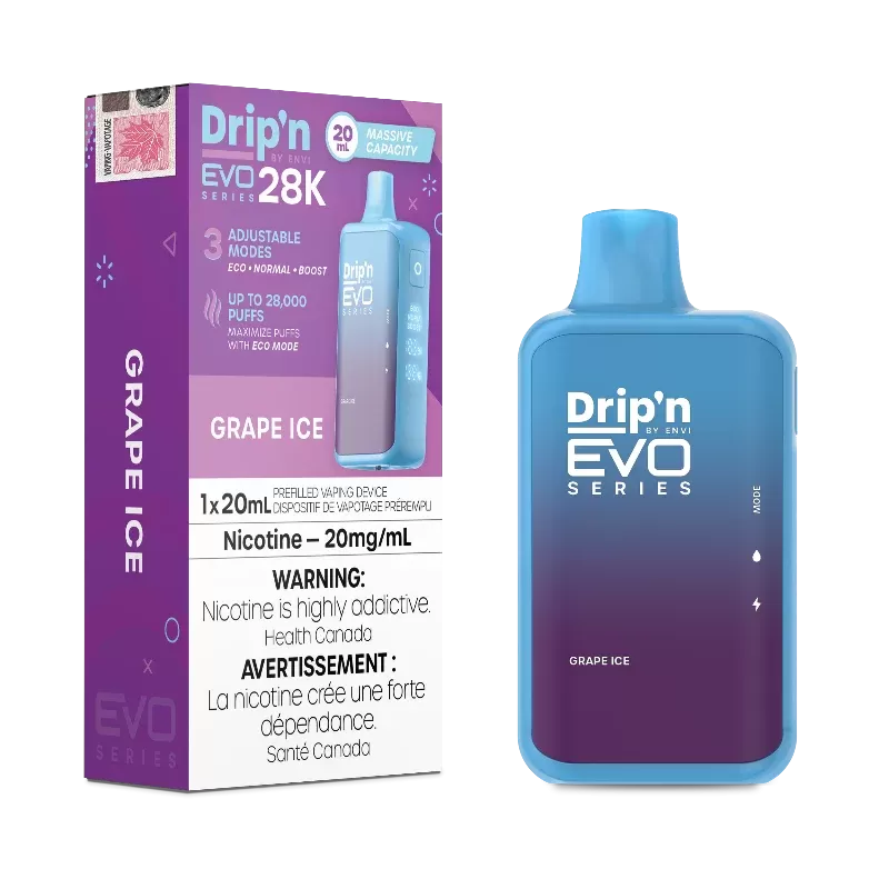 Drip’n EVO 28K Grape Ice Disposable Vape