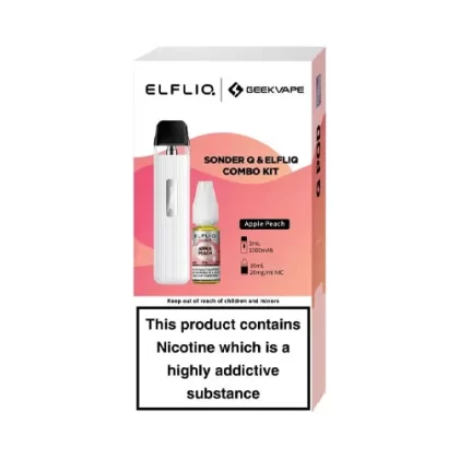 Geekvape Sonder Q Pod Kit/ELFLIQ Bundle - White - Strawberry Kiwi