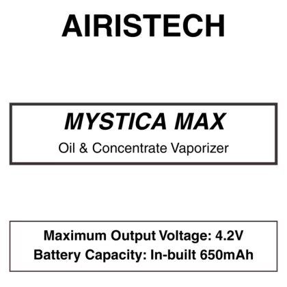 Airistech – Mystica Max – Concentrate Vaporiser - Vapeys Co Nz