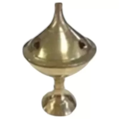 ZenN – Brass Polished Vertical Incense Burner (Stick/Cone)