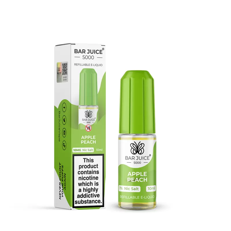Apple Peach Bar Juice 5000 Nic Salts e Liquid 10ml – TPD - Vapestorm Co