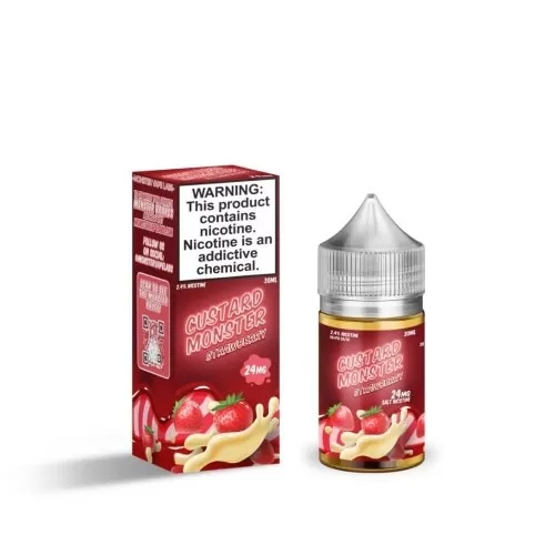 Custard Monster Salt E-Liquid – Strawberry 30ml