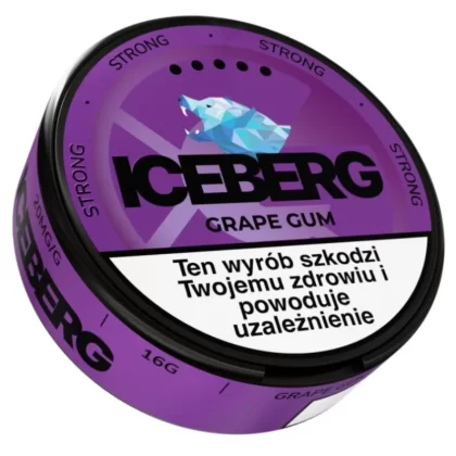 Woreczki nikotynowe ICEBERG 20mg – Grape Gum Snus AKCYZA