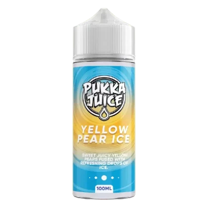 Pukka Juice 100ml E-liquid Shortfill Yellow Pear Ice - Nicotine Strength#0mg (5DD7A8)
