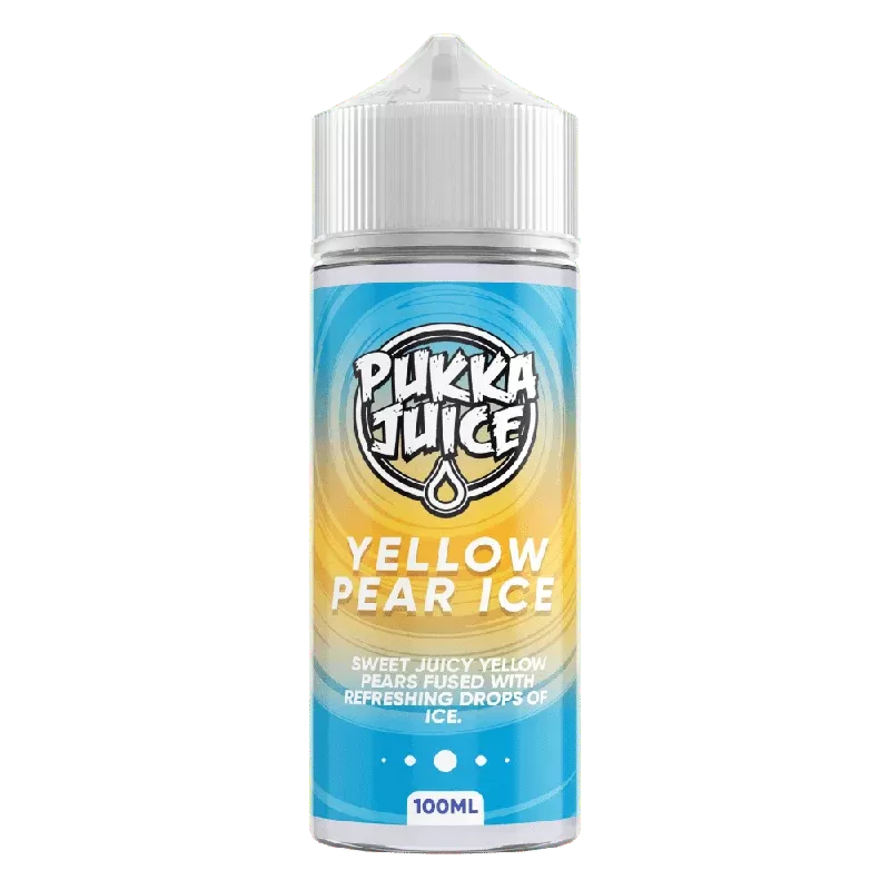 Pukka Juice 100ml E-liquid Shortfill Yellow Pear Ice - Nicotine Strength#0mg (5DD7A8)