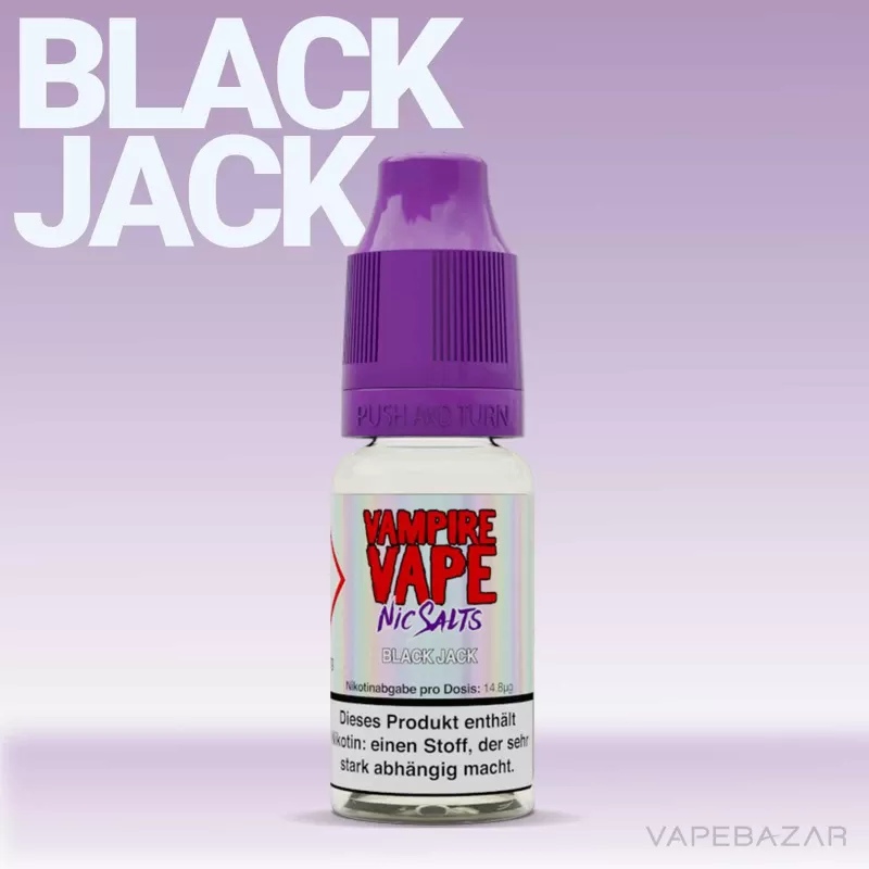 Vampire Vape Nic Salts – Black Jack - 10mg/ml, 20mg/ml - Image 2