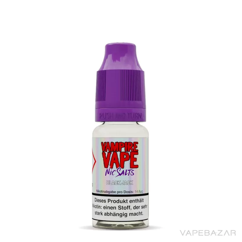 Vampire Vape Nic Salts – Black Jack - 10mg/ml, 20mg/ml - Image 3