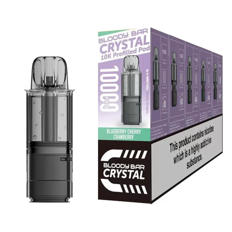 Bloody Bar Crystal 10K Prefilled Pods - Strawberry Kiwi - Image 2