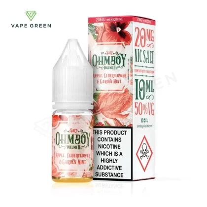 Apple, Elderflower and Garden Mint Nic Salt E-Liquid by Ohm Boy Volume II