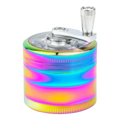Transparent Crank Grinder - Color#Silver>Black>Rainbow>Grey~Diameter#55mm>60mm