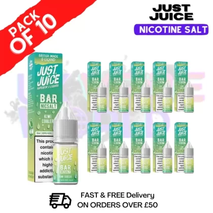 Kiwi Cooler Just Juice Nic Salt Box Of 10 – ONLY £17.99