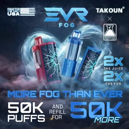 EVRFOG 100K Refillable Disposable KIT - Watermelon Ice - Skullvaping