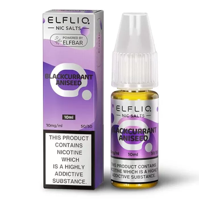 BLACKCURRANT ANISEED NICOTINE SALT E-LIQUID BY ELFLIQ – ELFBAR