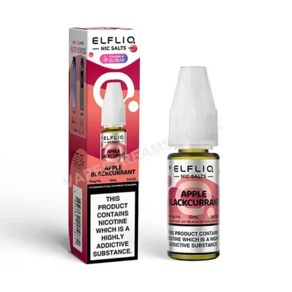 ELFBAR ELFLIQ Apple Blackcurrant Nic Salt E-Liquid - Vapestreams Co