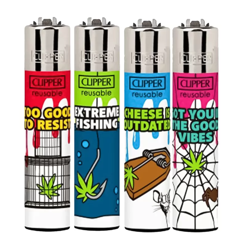 CLIPPER Lighters Printed Various Designs Box Of 48 - Purple Dinosaur - Image 2