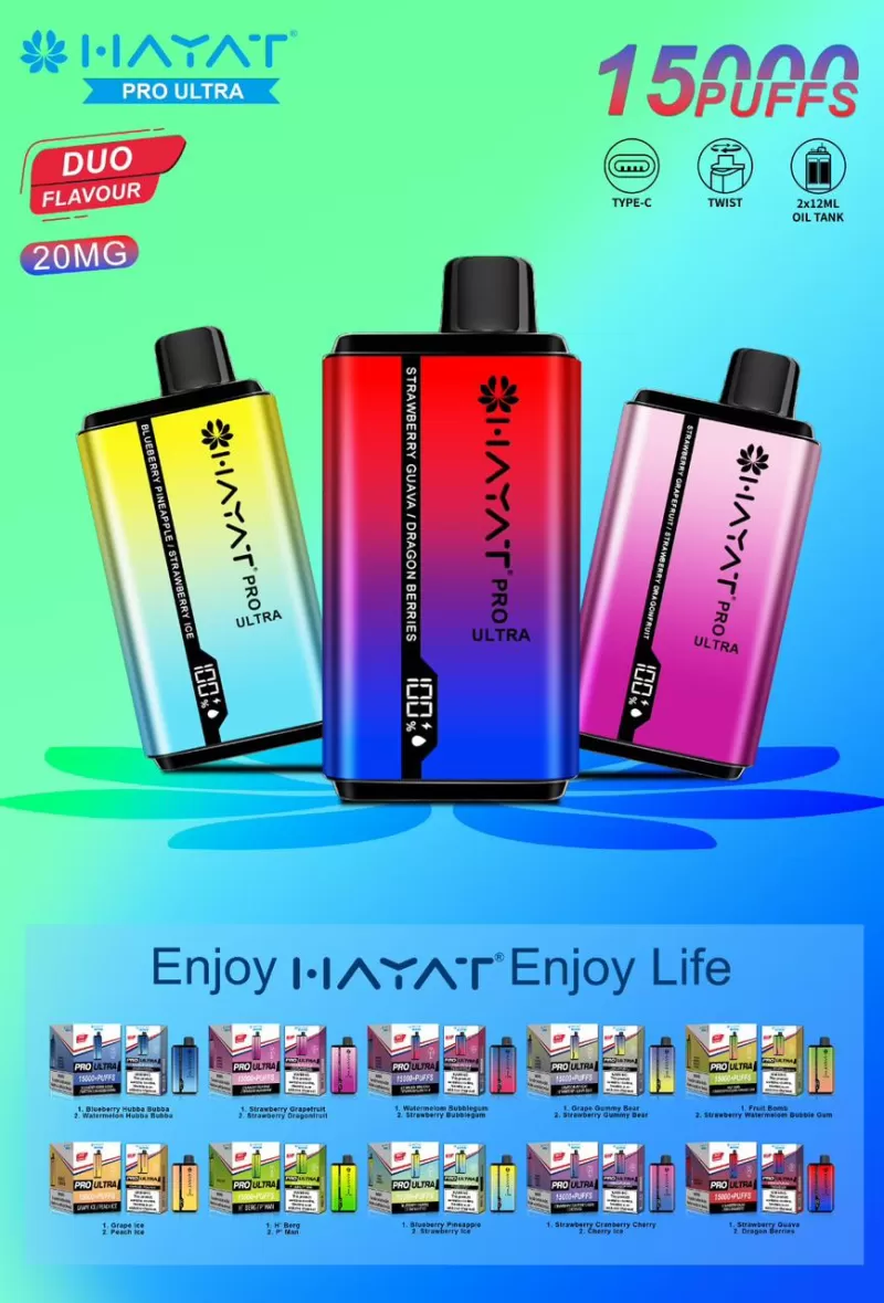 Hayati Pro Ultra 15000 Puffs Disposable Kit - Vapormo - Image 2