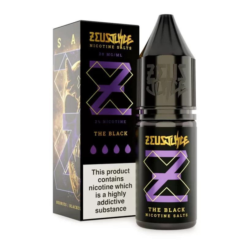 The Black Nic Salt E-Liquid by Zeus Juice (10ml) - 20mg