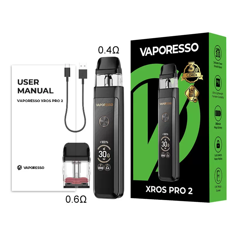 Vaporesso XROS PRO 2 Pod Kit 30W - Glittering Black - Image 3