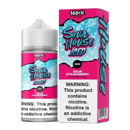 Sour Strawberry Iced E-Liquid by Sour House Iced - Size#100ml~Nicotine#0MG>3MG>6MG
