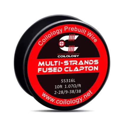 Coilology Multi-Strand Fused Clapton Wire - Resistance#[SS316L] 1.07Ω/ ft>[Ni80] 1.73Ω/ ft (2024E6)