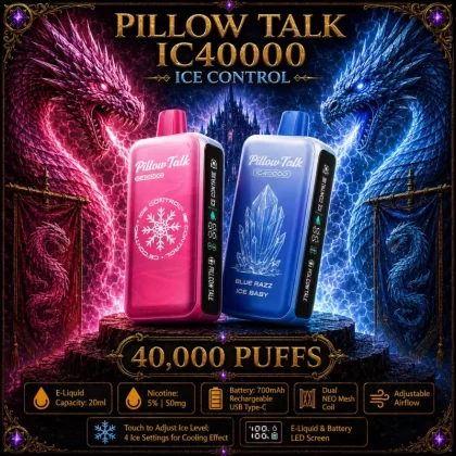 Pillow Talk IC40000 Ice Control - Blue Razz Ice - Vapeciga