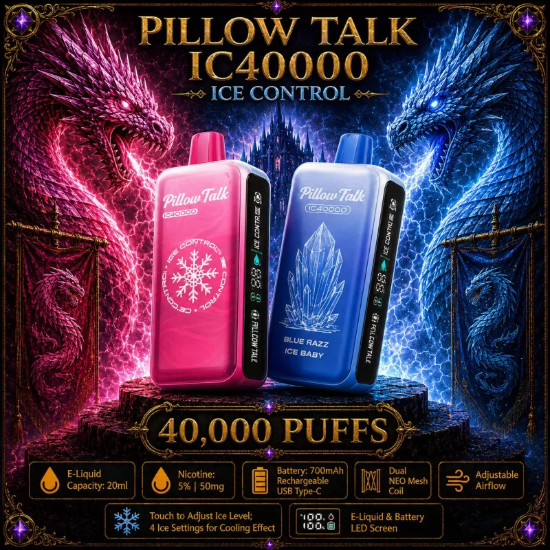 Pillow Talk IC40000 Ice Control - Blue Razz Ice - Vapeciga