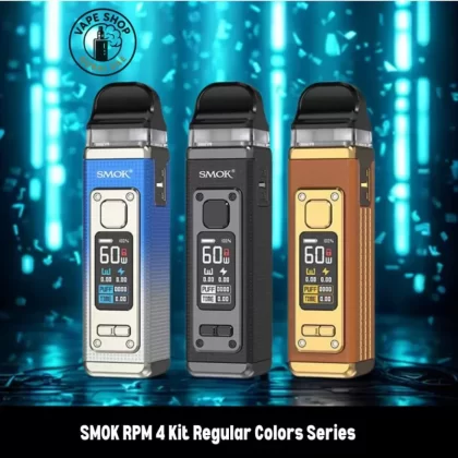 SMOK RPM 4 Kit Regular Colors Series 60W Pod System 1650mAh Vape Kit Pod Kit Starter Kit in Dubai, UAE - Black, Black Leather