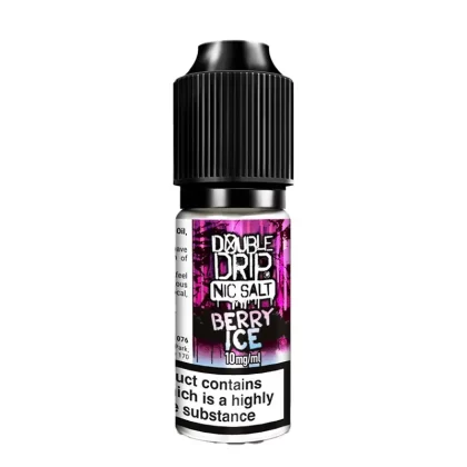 Double Drip Berry Ice Nic Salt Vape Juice - 10 Pack - Strength 10mg