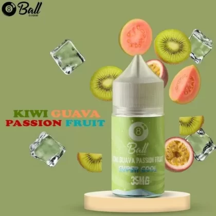 8 BALL SALT KIWI GUAVA PASSIONFRUIT SUPER COOL VAPE ELIQUID - Elegantvapestore