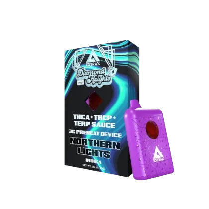 THCA + THC-P 3G Disposable – Diamond Heights – Delta Extrax - flavor#Green Crack>Northern Lights>Trainwreck>Sour Tangie (542F48)